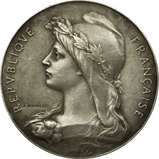 France, Medal, Marianne, République Française, Roty, AU(50-53), Silver
