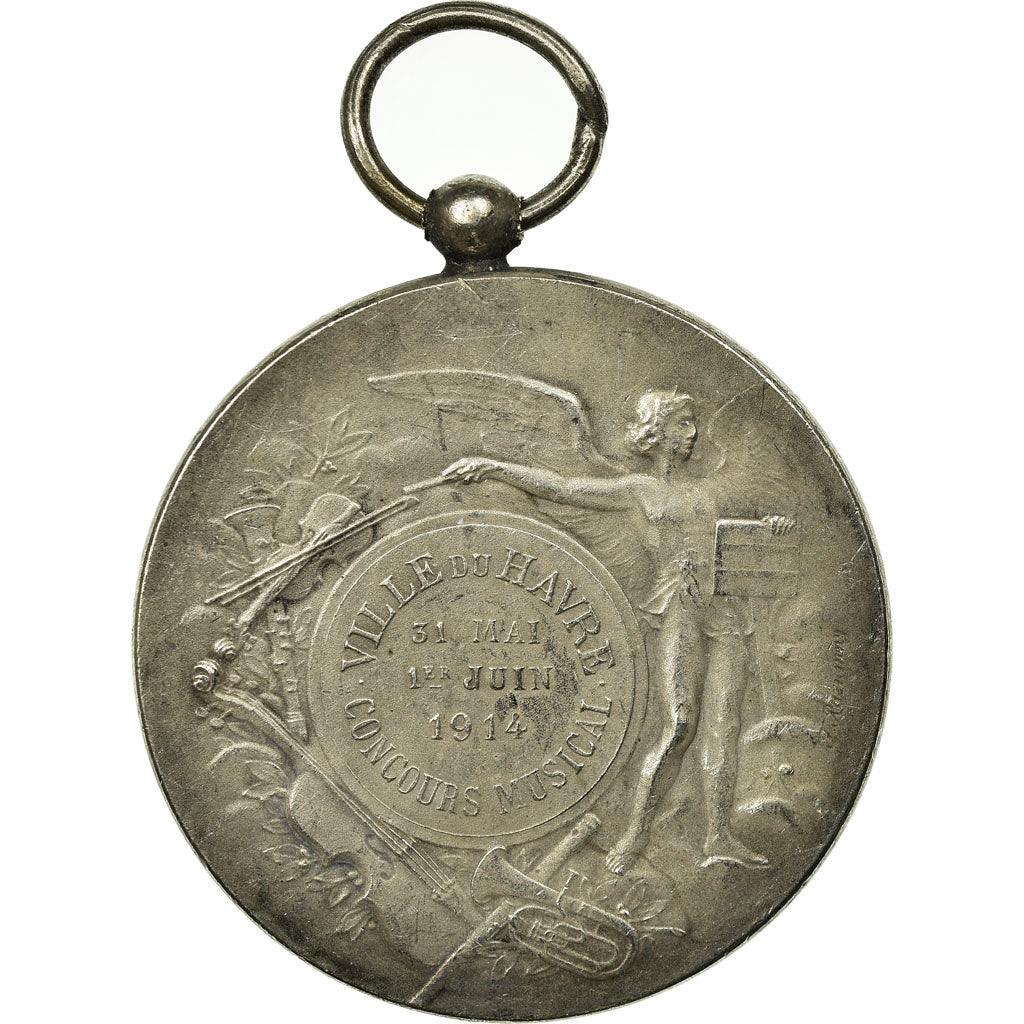 France, Médaille, Musique, Cinquantenaire de la Lyre Havraise, 1914, Rasumny