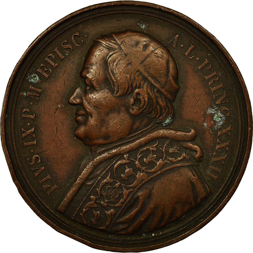 Vatican, Medal, Pie IX, Princeps Pastorum, 1877, Bianchi, EF(40-45), Bronze