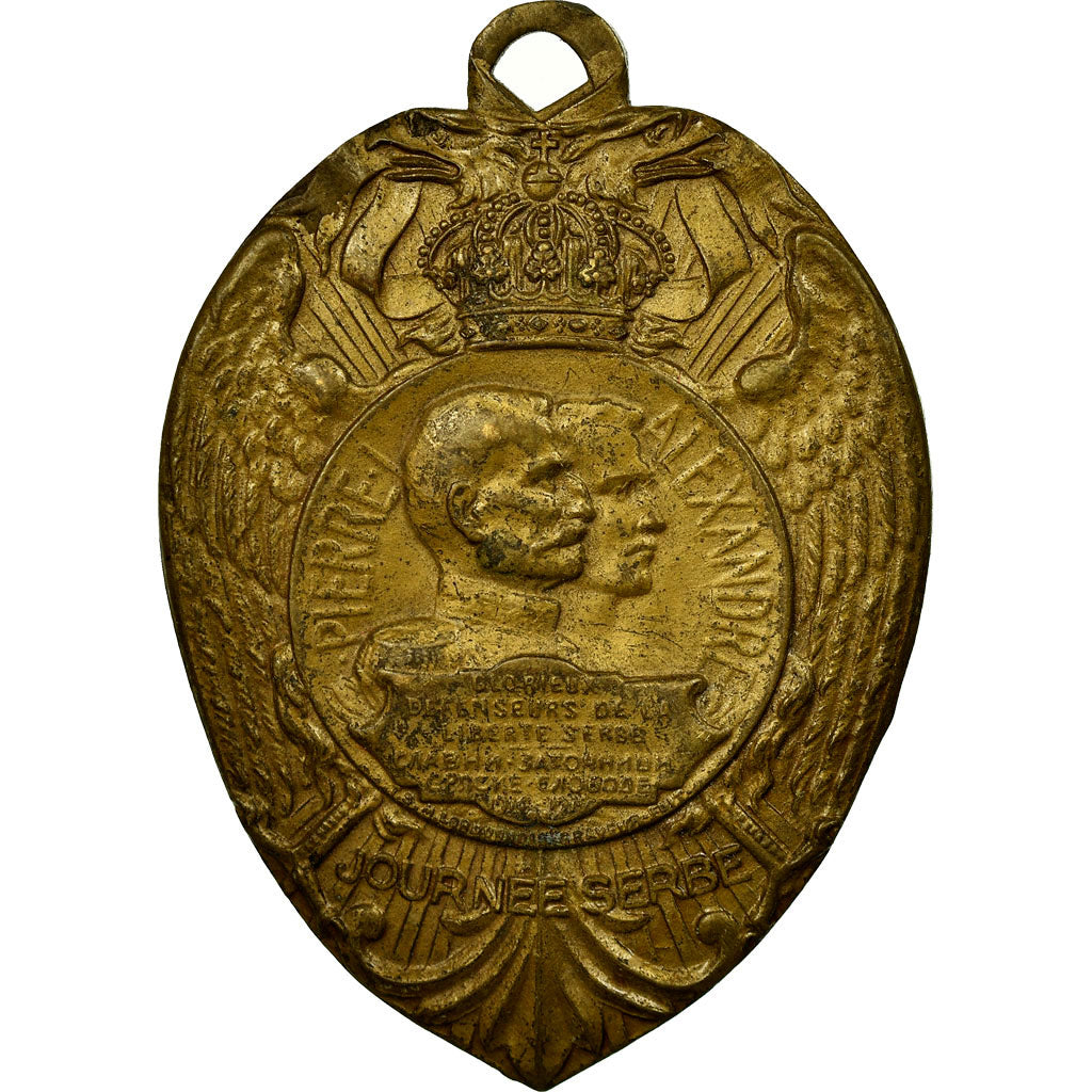 Serbia, medaglia, Journée Serbe, 1916, BB, Bronzo