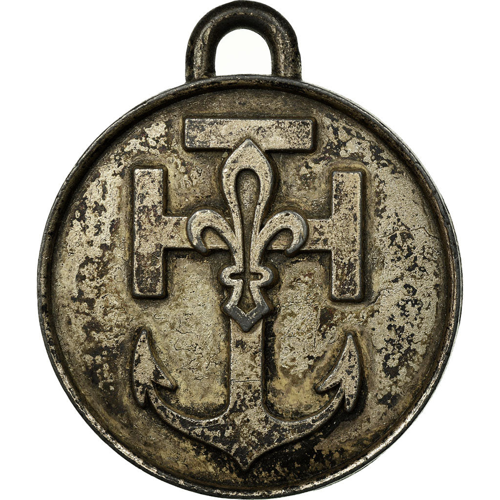 France, Medal, Scouts de France, 1ère Marine, Le Havre, VF(30-35), Base Metal