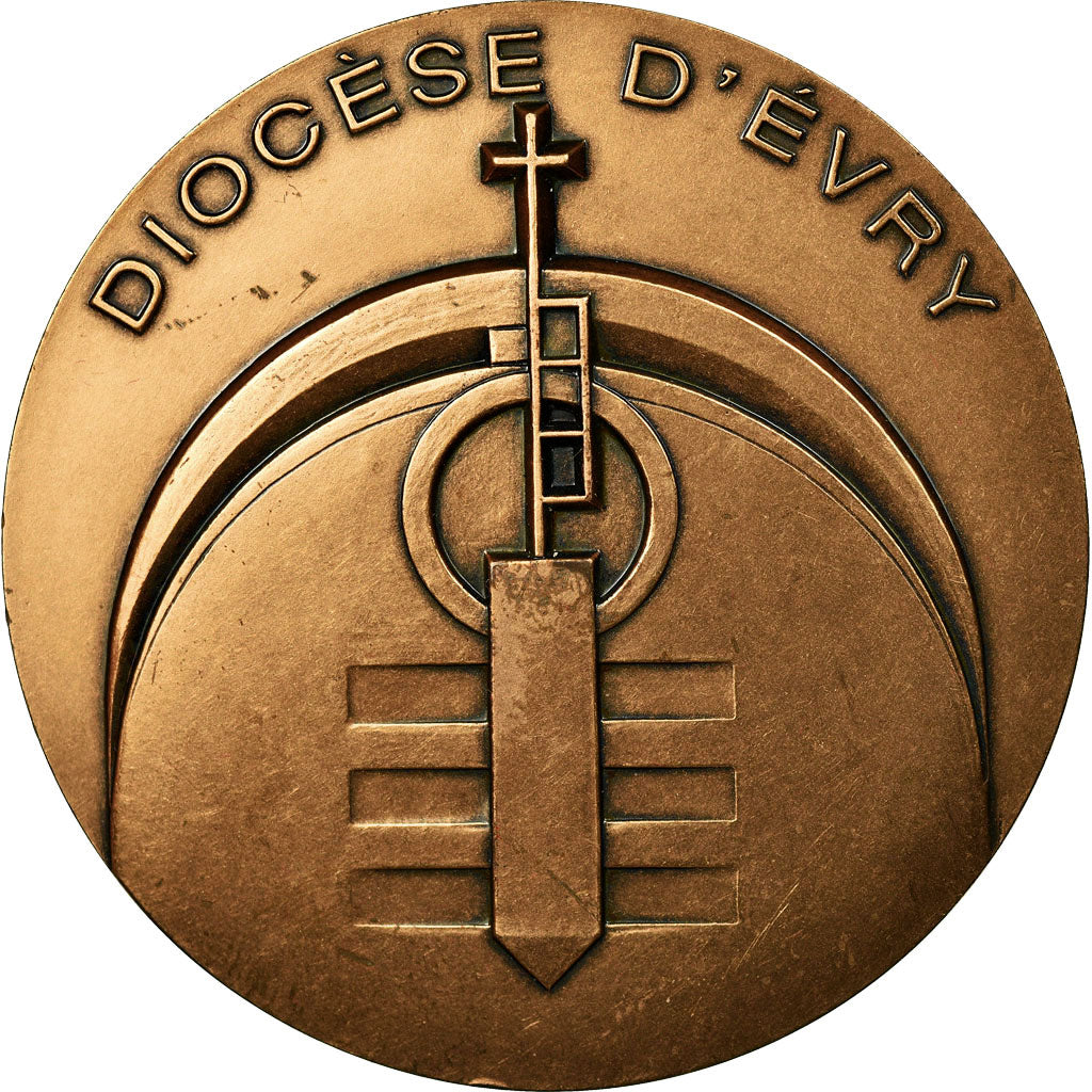France, Médaille, Cathédrale de la Résurrection, Diocède d'Evry, SPL, Bronze