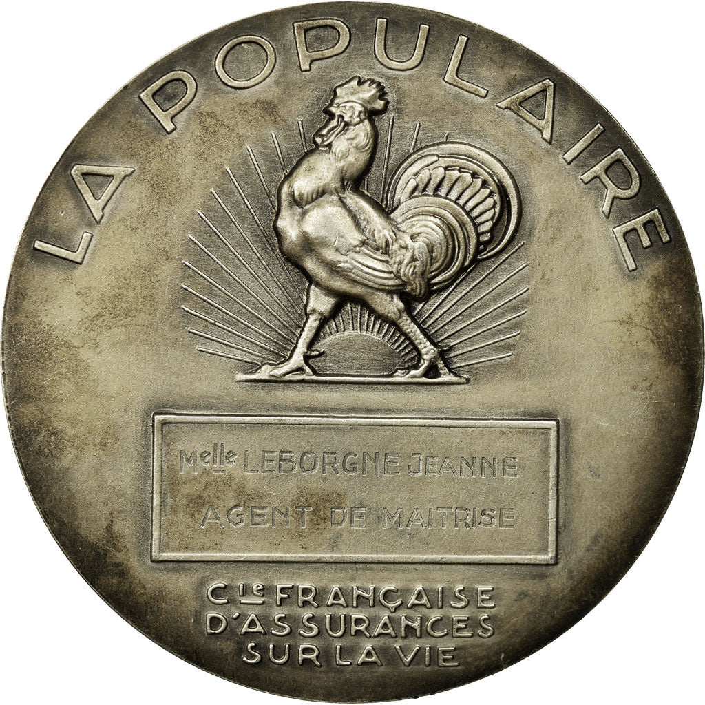 France, Médaille, La Populaire, Compagnie d'Assurances sur la Vie, SPL