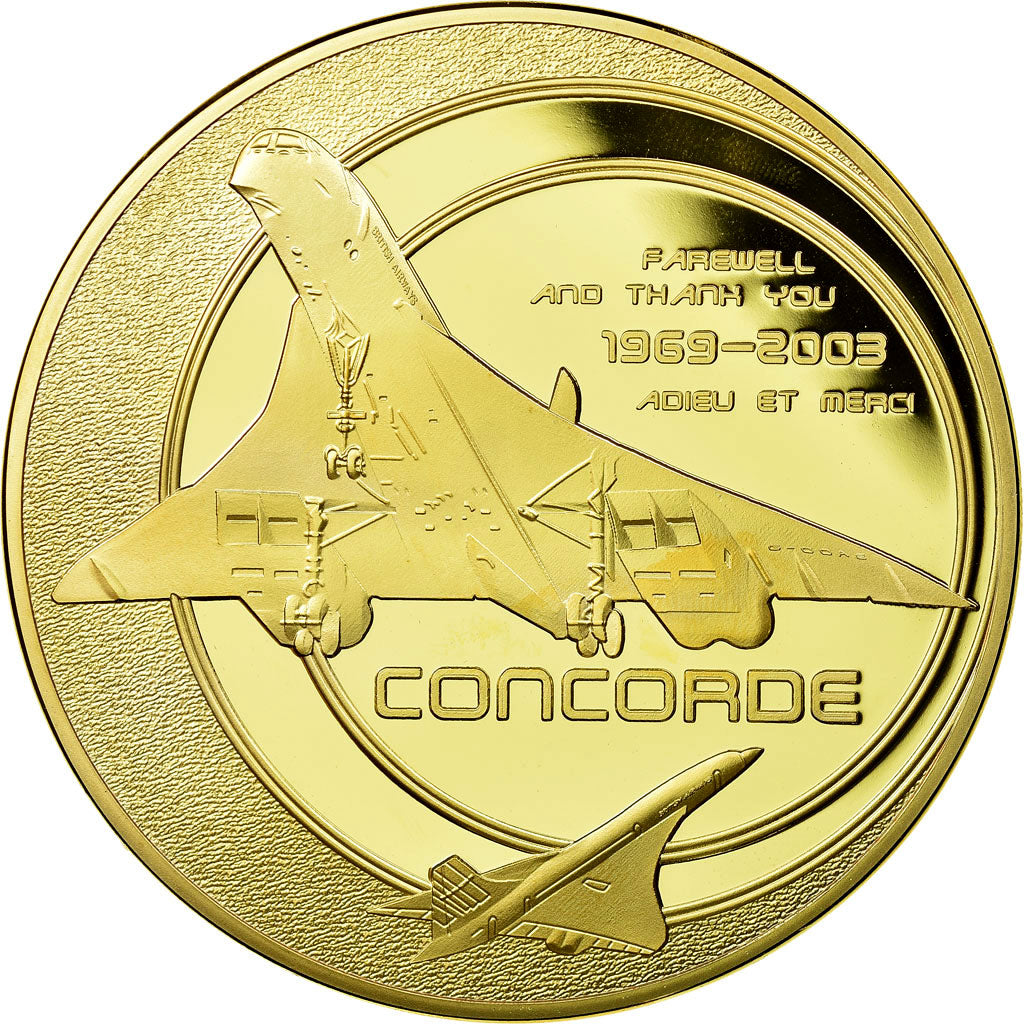 France, Medal, Adieu au Concorde, Dernier Vol New-York/Paris, 2003, MS(65-70)