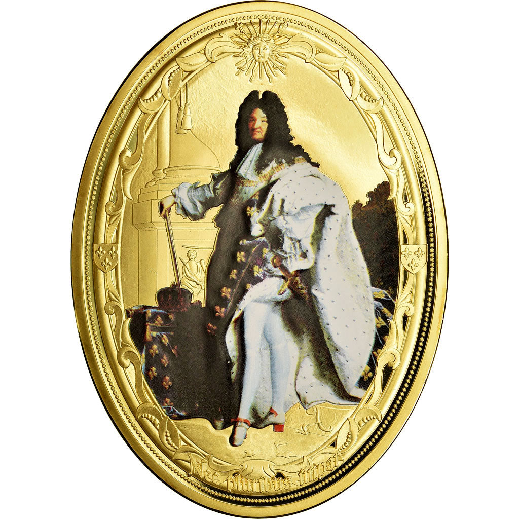 Frankreich, Medaille, Louis XIV, Roi Soleil, STGL, Copper Gilt