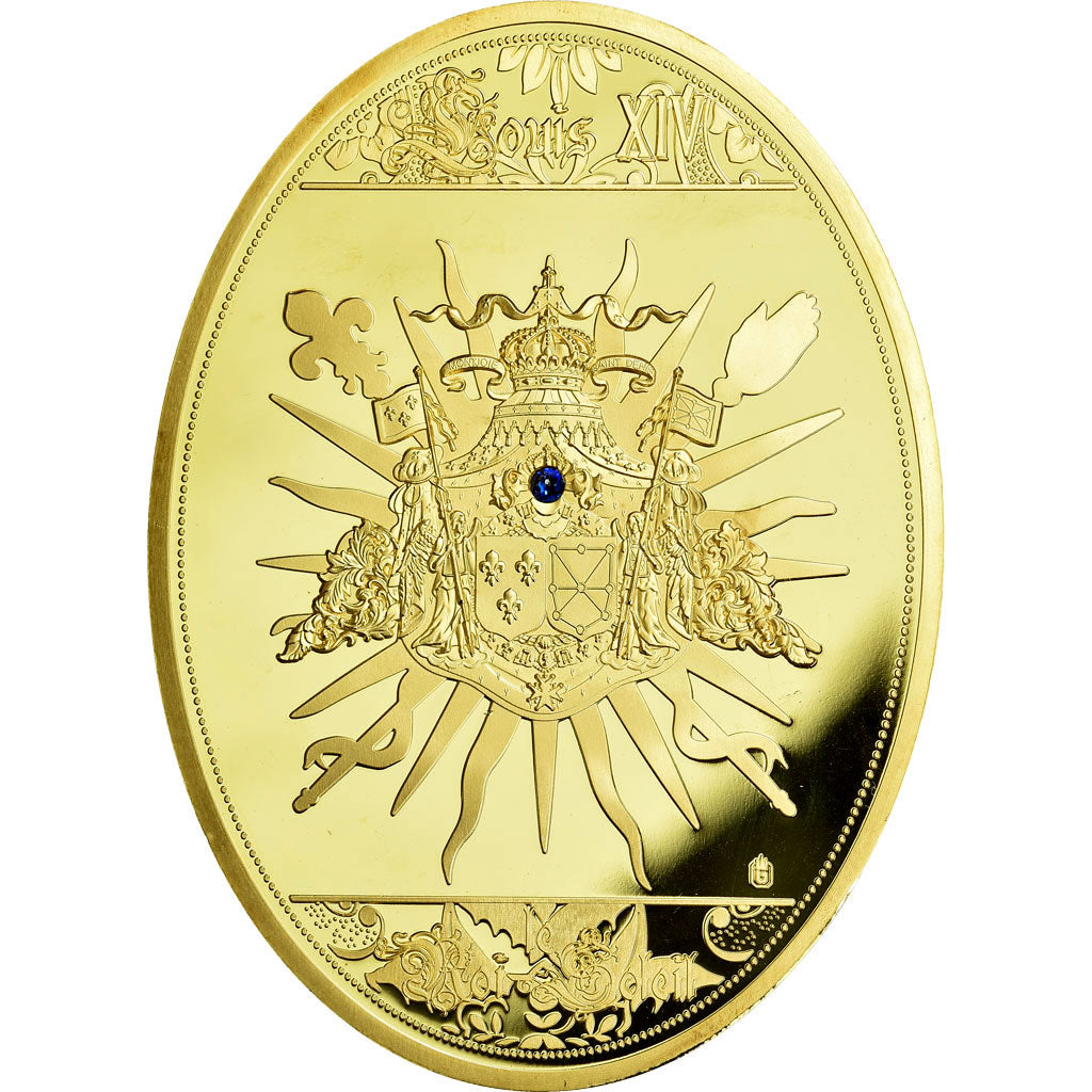 Frankreich, Medaille, Louis XIV, Roi Soleil, STGL, Copper Gilt