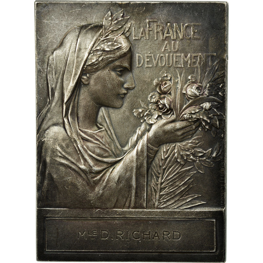 France, Medal, Office Centrale des Secours aux Blessés, Dijon, 1919, Lefebvre