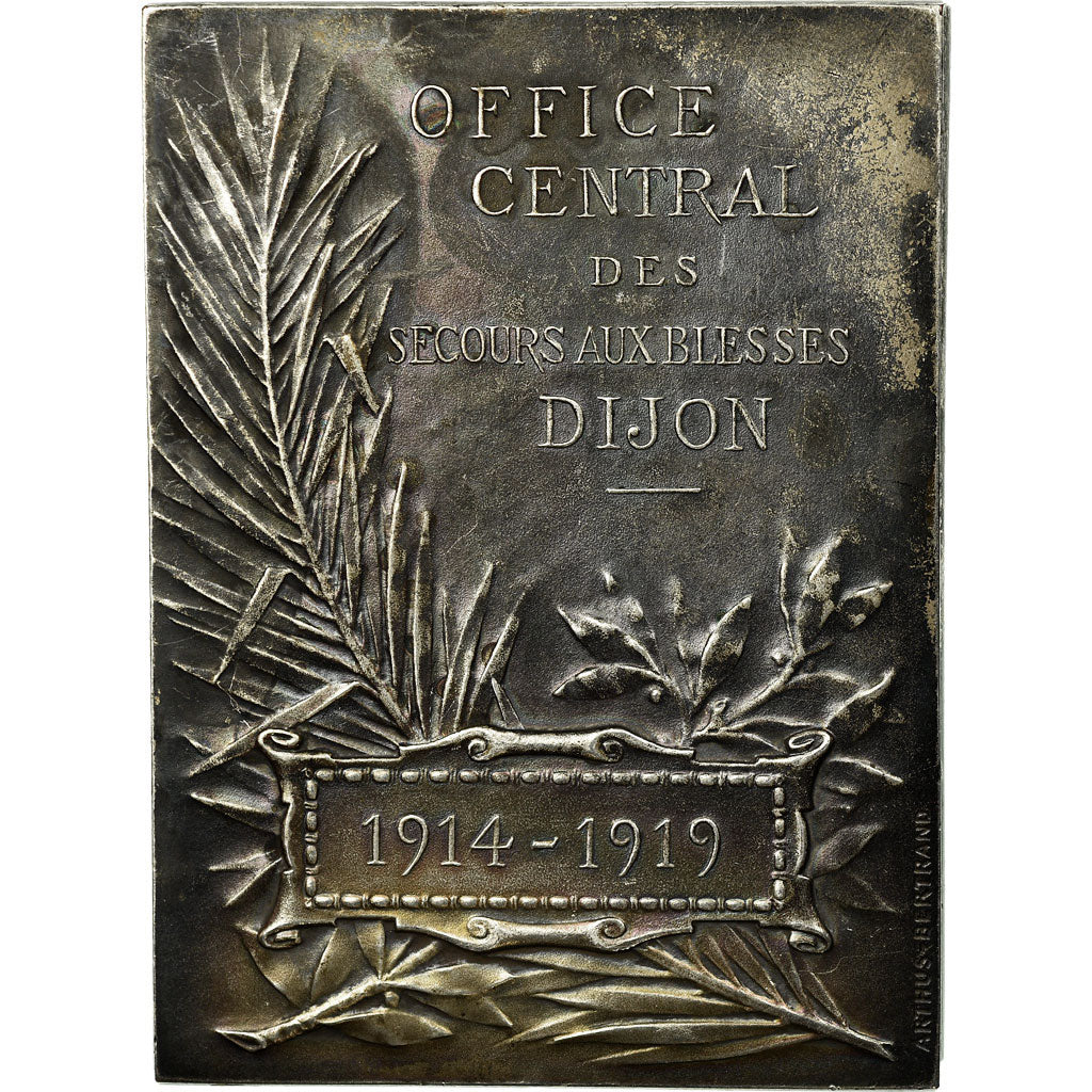France, Medal, Office Centrale des Secours aux Blessés, Dijon, 1919, Lefebvre