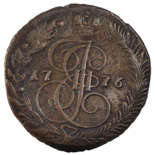 Russia, Catherine II, 5 Kopeks, 1776, Ekaterinbourg, BB, Rame, KM:59.3