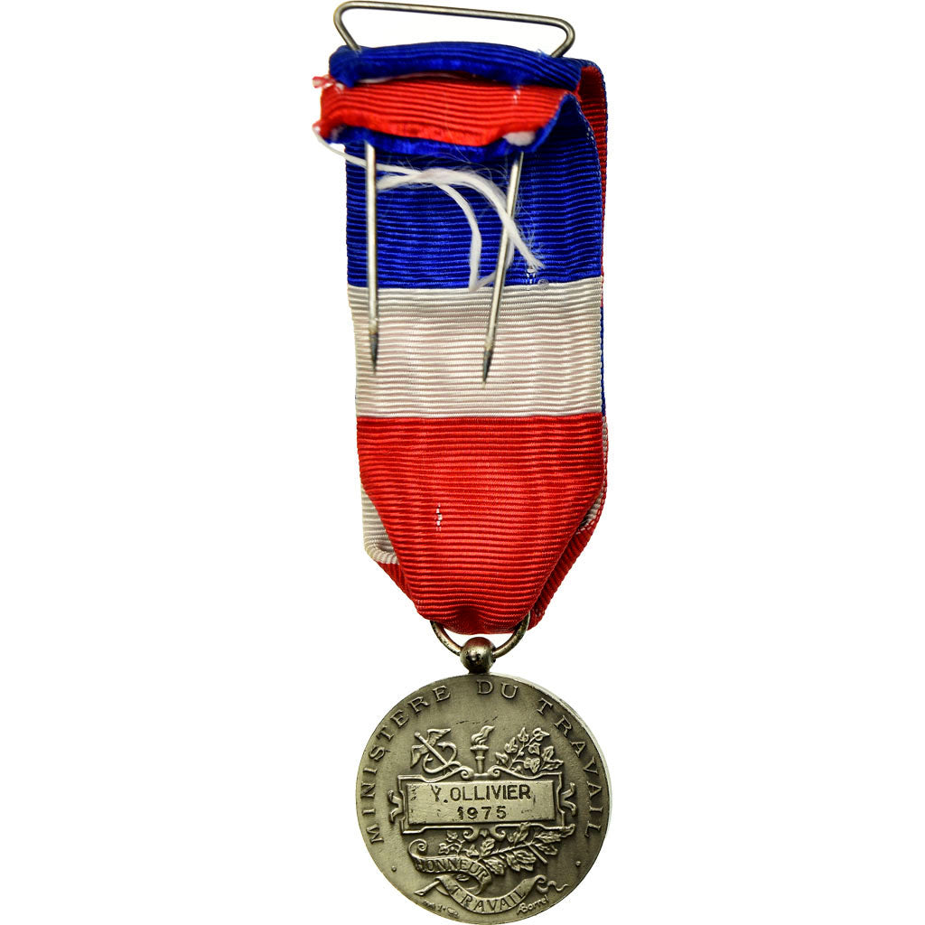 France, Médaille d'honneur du travail, Medal, 1975, Excellent Quality