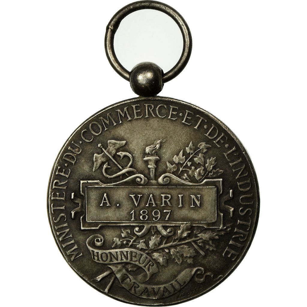France, Médaille d'honneur du travail, Médaille, 1897, Excellent Quality