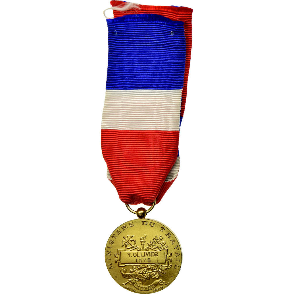 France, Médaille d'honneur du travail, Medal, 1975, Excellent Quality
