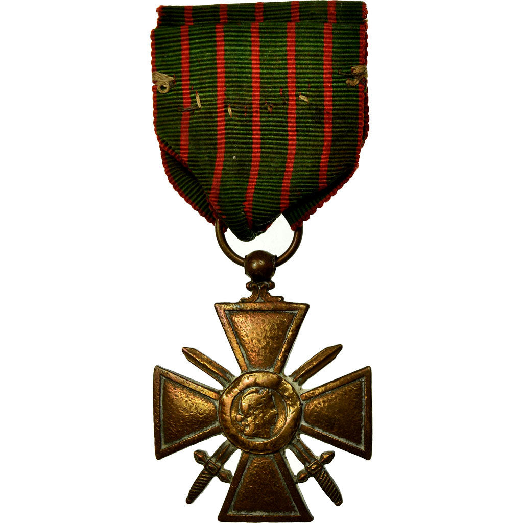 France, Croix de Guerre, Médaille, 1914-1918, Mauvais état, Bronze, 38