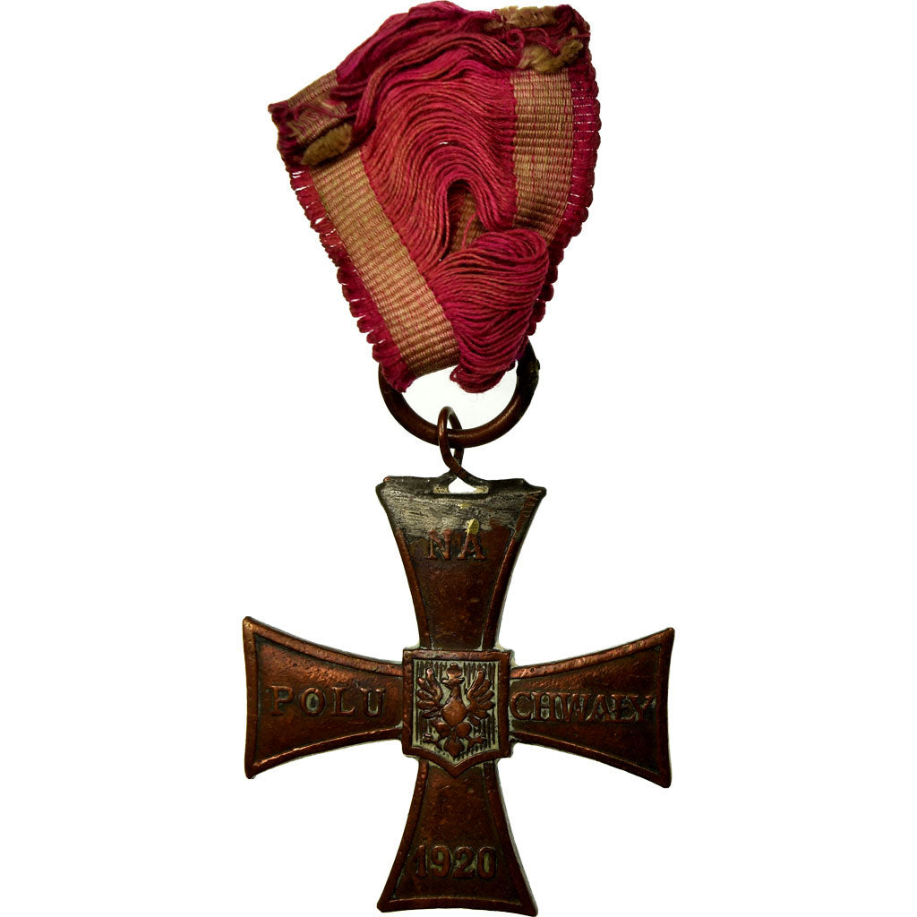Polonia, Croix des Vaillants, medaglia, 1920, Ottima qualità, Bronzo, 43