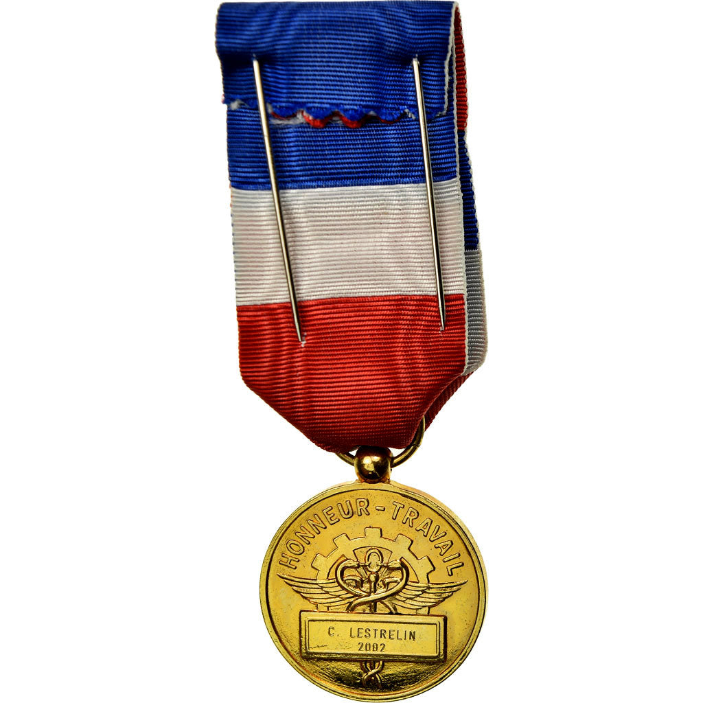 France, Médaille d'honneur du travail, Médaille, 2002, Excellent Quality, Gilt