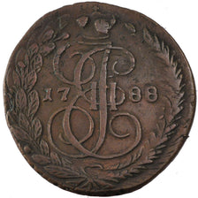 Moneta, Russia, Catherine II, 5 Kopeks, 1788, Ekaterinbourg, BB, Rame, KM:59.3