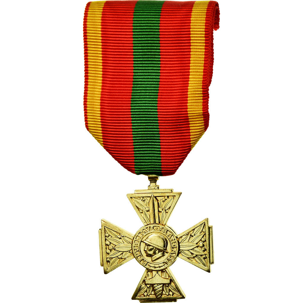 France, Croix du Combattant Volontaire, Medal, 1939-1945, Uncirculated, Gilt