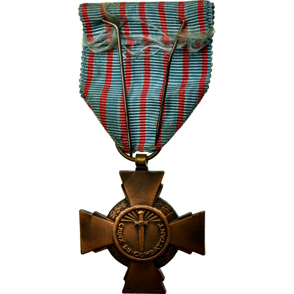 France, Croix du Combattant, Medal, Excellent Quality, Bronze, 36