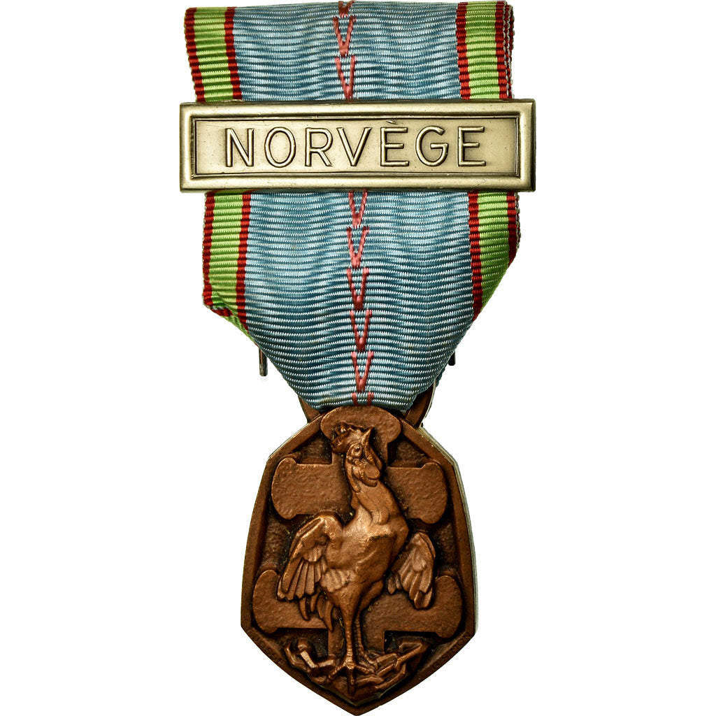France, Libération de la France, Norvège, Médaille, 1939-1945, Non circulé