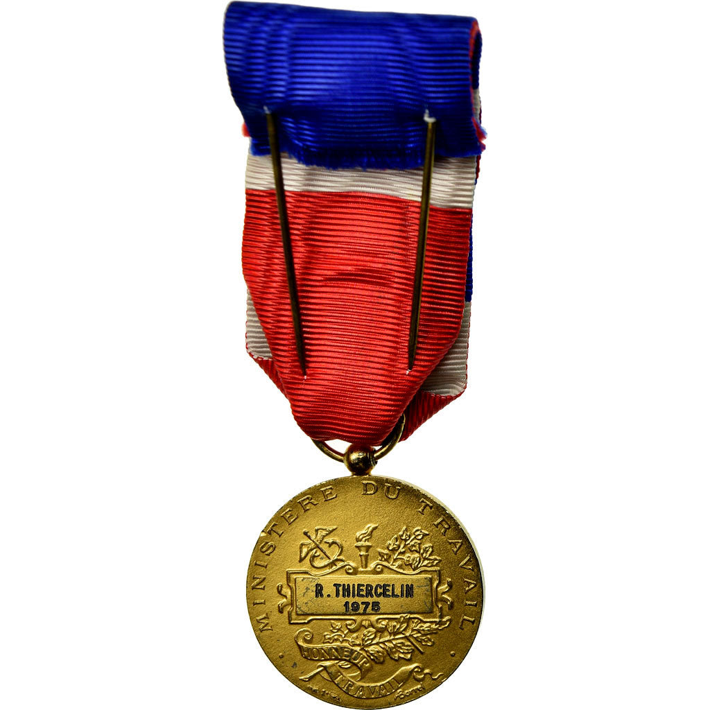France, Médaille d'honneur du travail, Medal, 1975, Excellent Quality, Borrel