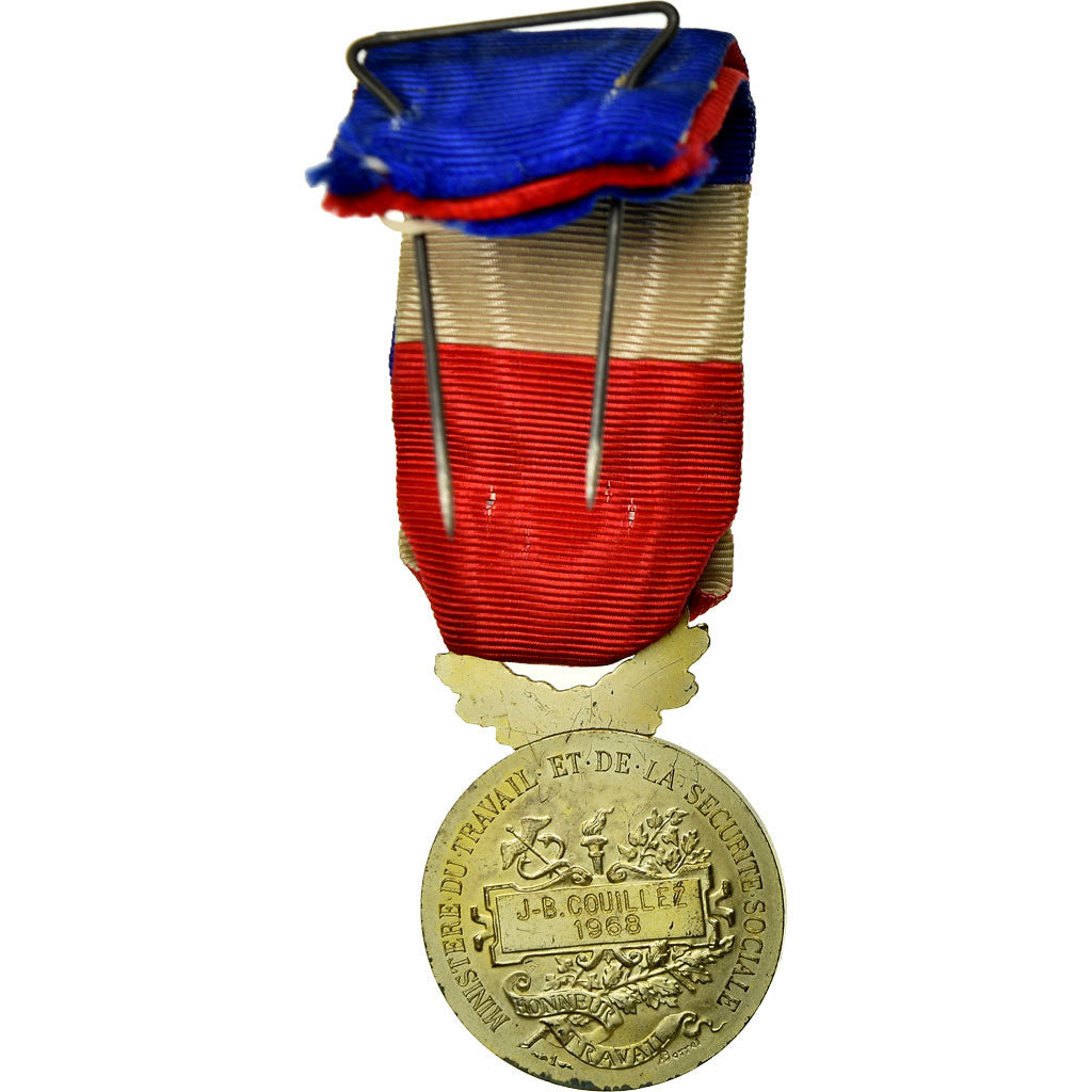 France, Médaille d'honneur du travail, Médaille, 1968, Excellent Quality