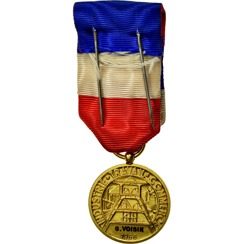 Francia, Commerce-Travail-Industrie, medaglia, 1968, Fuori circolazione, Bronzo