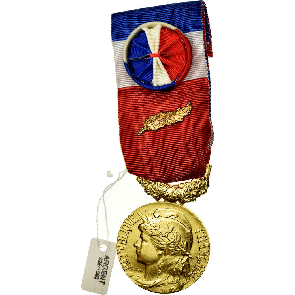 France, Médaille d'honneur du travail, Medal, Uncirculated, Mattei, Vermeil, 27