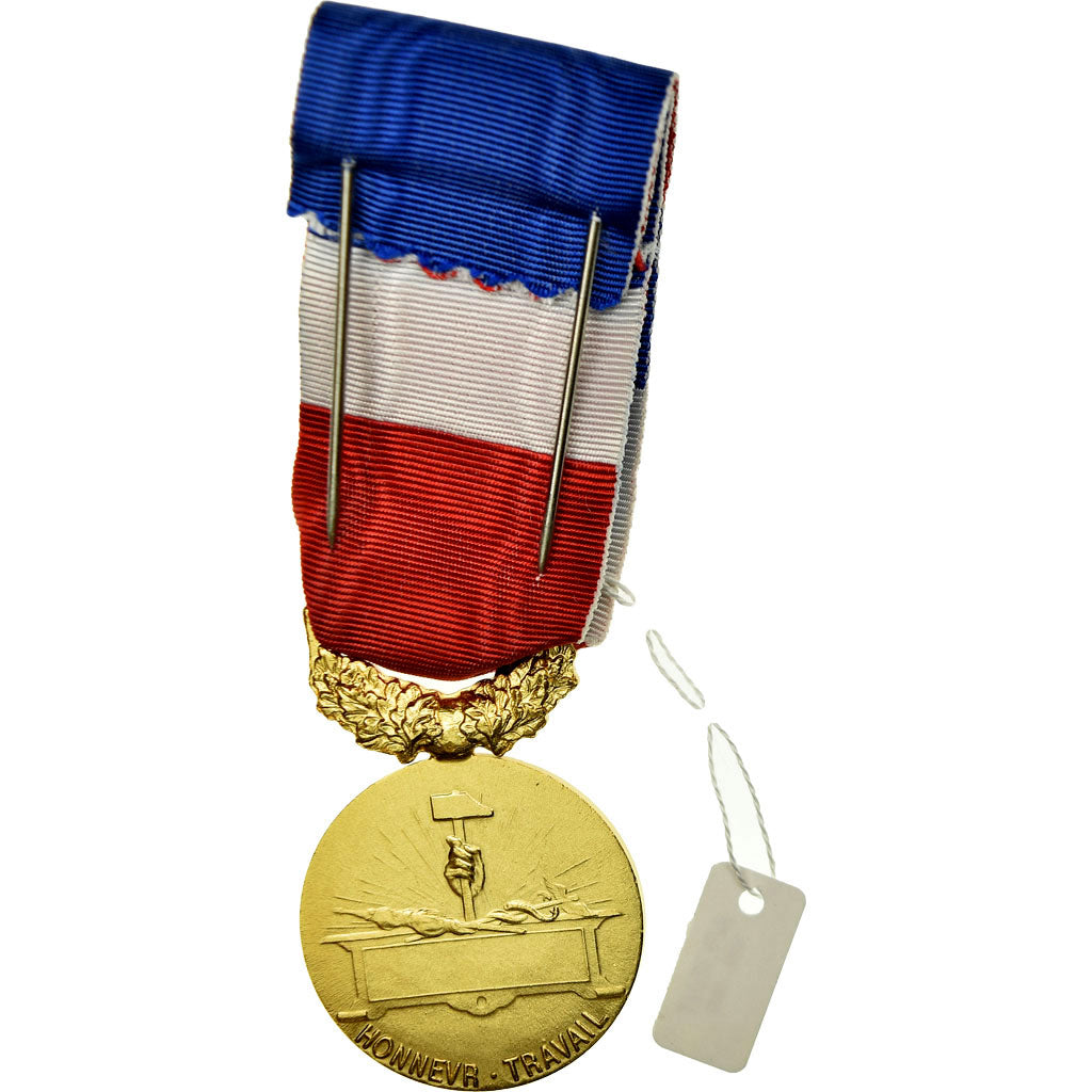 France, Médaille d'honneur du travail, Medal, Uncirculated, Mattei, Vermeil, 27