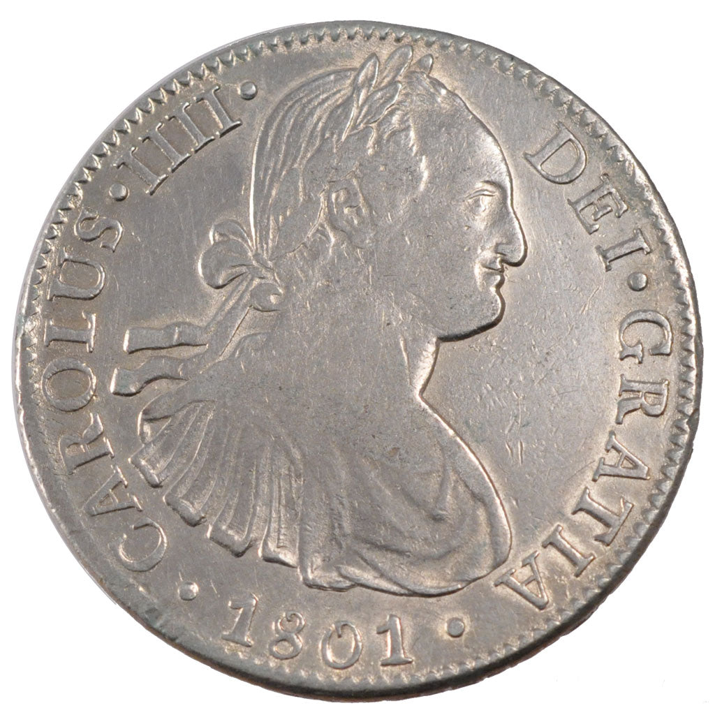 Messico, Charles IV, 8 Réales, 1801, Mexico City, BB, Argento, KM:109