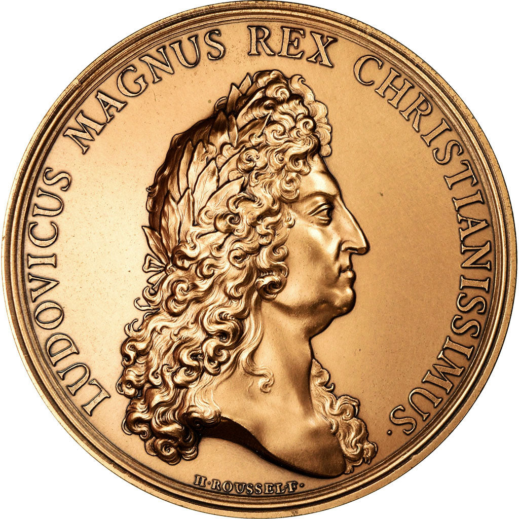 France, Medal, Louis XIV, Destruction d'Heidelberg, 1643, Restrike, MS(65-70)