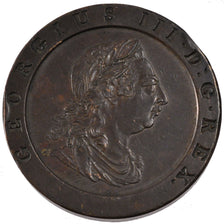 GREAT BRITAIN, 2 Pence, 1797, KM #619, AU(55-58), Copper, 40, 57.60