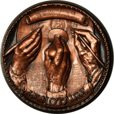 France, Medal, Art Moderne, Le Notaire, 1983, De Jaeger, MS(64), Copper