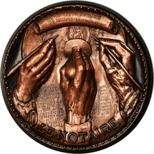 France, Medal, Art Moderne, Le Notaire, 1983, De Jaeger, MS(64), Copper