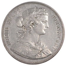 GERMAN STATES, 2 Thaler, 3-1/2 Gulden, 1861, KM #365, AU(50-53), Silver, 37.16