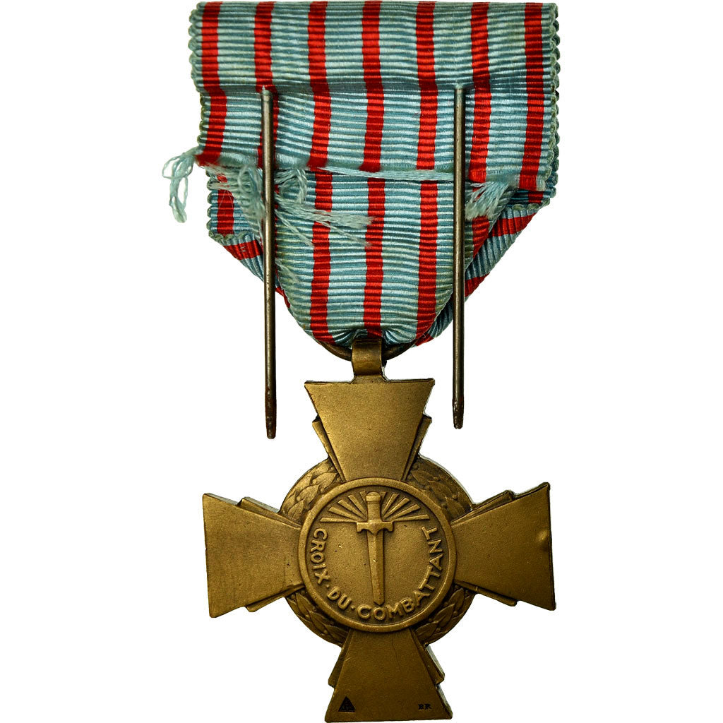 France, Croix du Combattant, Medal, Excellent Quality, Bronze, 36