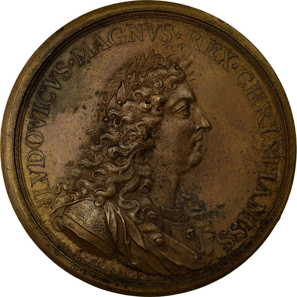 France, Medal, Louis XIV, Renaissance, 1714, Molart, EF(40-45), Bronze