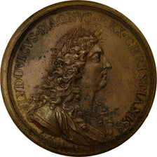 France, Medal, Louis XIV, Renaissance, 1714, Molart, EF(40-45), Bronze