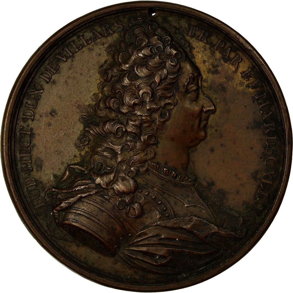 France, Medal, Renaissance, Louis Hector, Duc de Villars, 1714, Duvivier