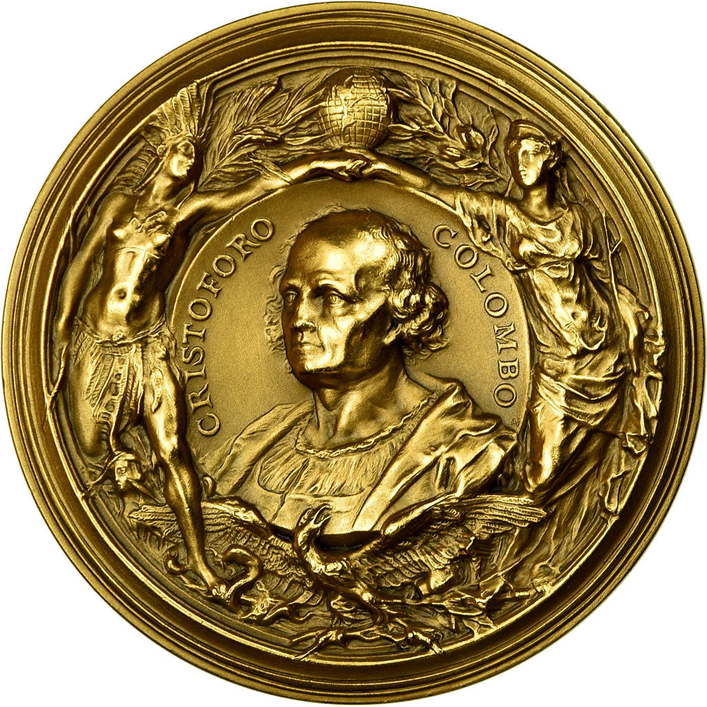 France, Medal, Christophe Colomb, Commémoration de la Découverte de