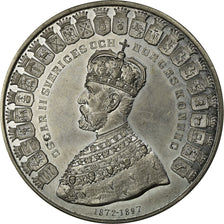 Suède, Médaille, Oscar II de Suède et de Norvège, 1897, SPL, Tin