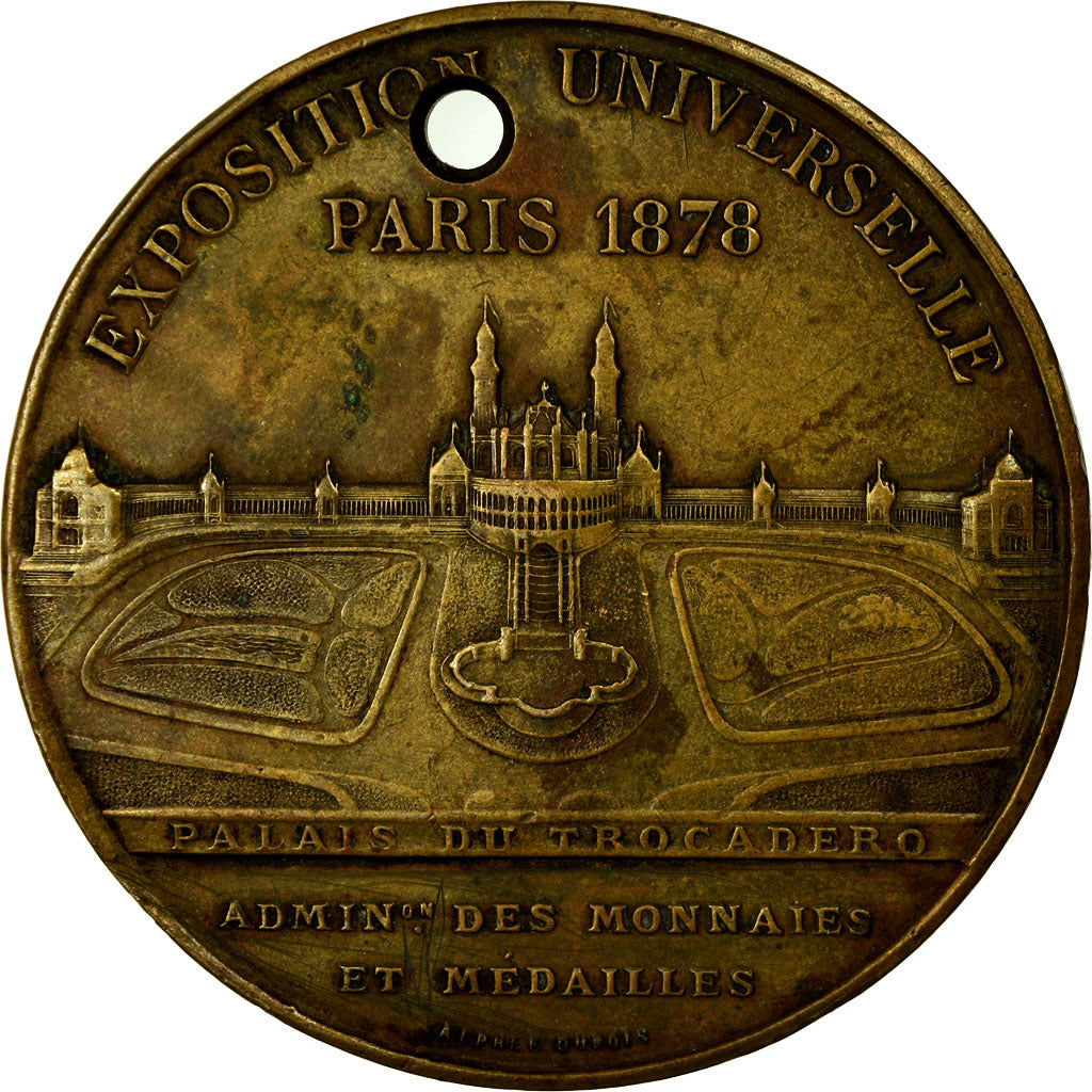 France, Medal, Exposition universelle de Paris, 1878, Oudiné, EF(40-45), Bronze