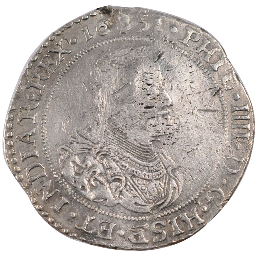 Belgio, Ducaton, 1651, Anvers, B, Argento, KM:72.1
