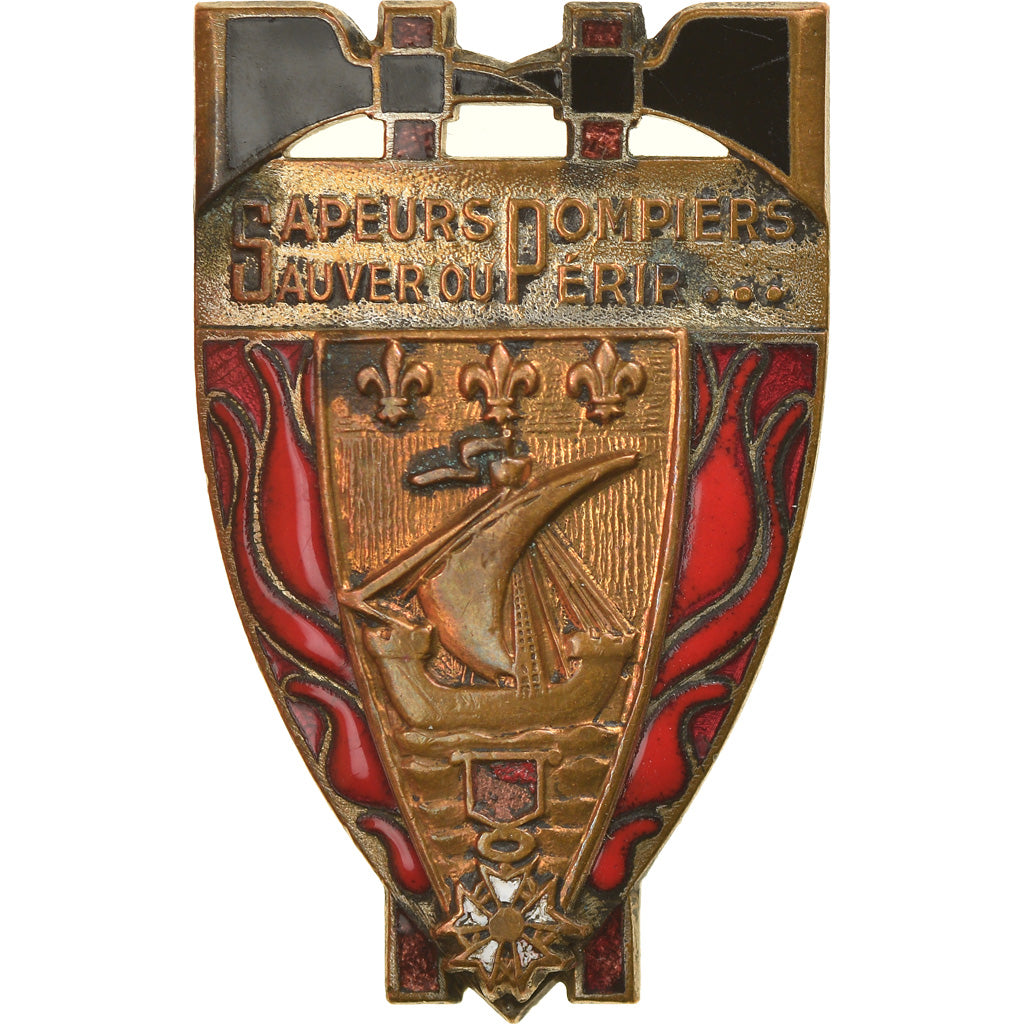 France, Medal, Les Sapeurs Pompiers de Paris., EF(40-45), Bronze
