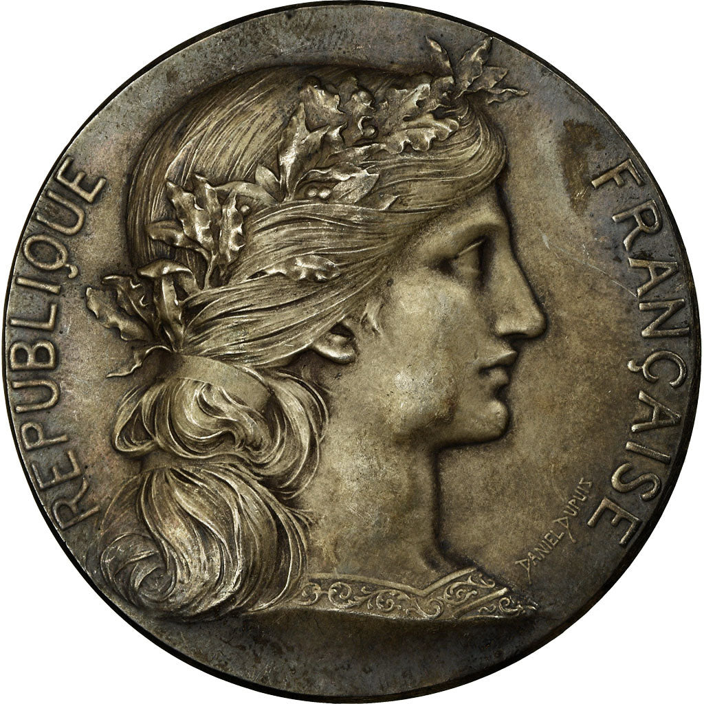 France, Medal, Chambre de Commerce de Rouen, Dupuis.D, MS(60-62), Silver
