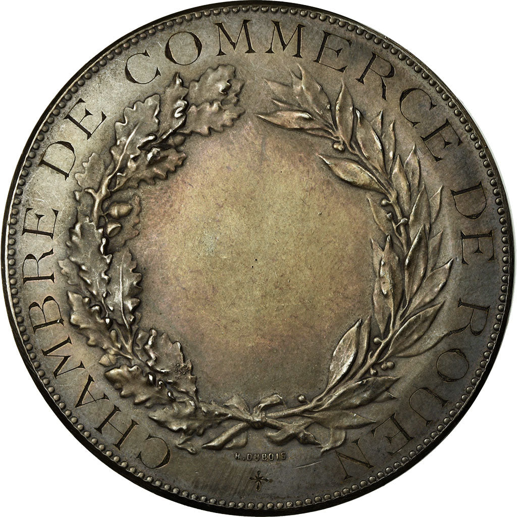 France, Medal, Chambre de Commerce de Rouen, Dupuis.D, MS(60-62), Silver