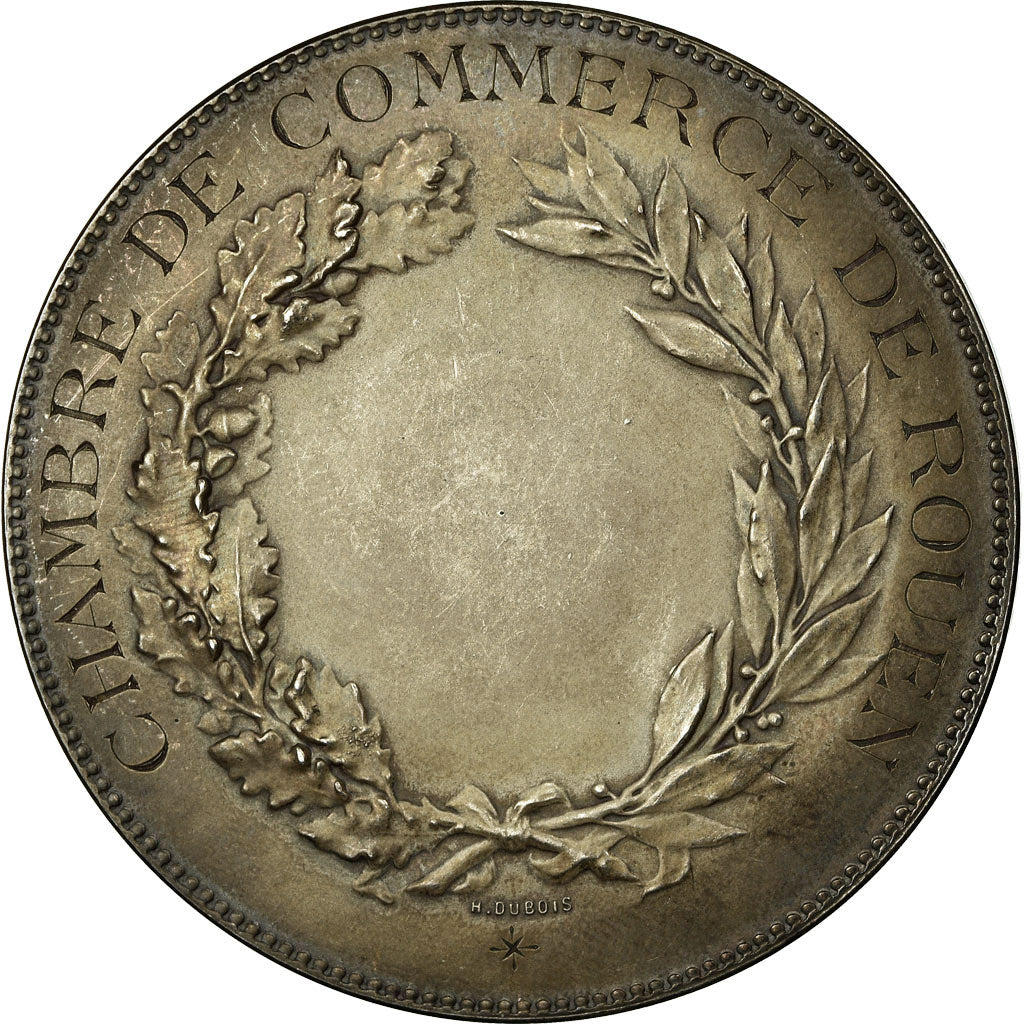 France, Medal, Chambre de Commerce de Rouen, Dupuis.D, MS(60-62), Silver