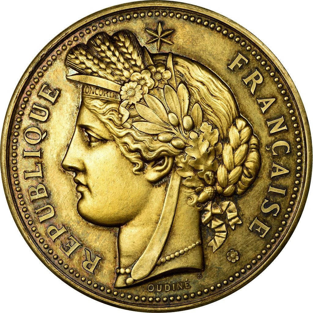 Francja, Medal, Chambre de Commerce de Rouen, Oudiné, MS(63), Vermeil