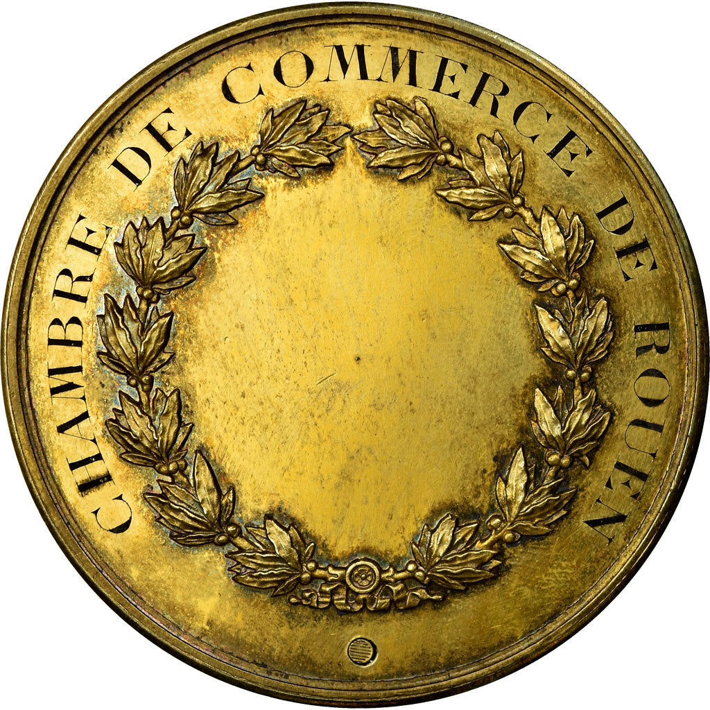 Francja, Medal, Chambre de Commerce de Rouen, Oudiné, MS(63), Vermeil