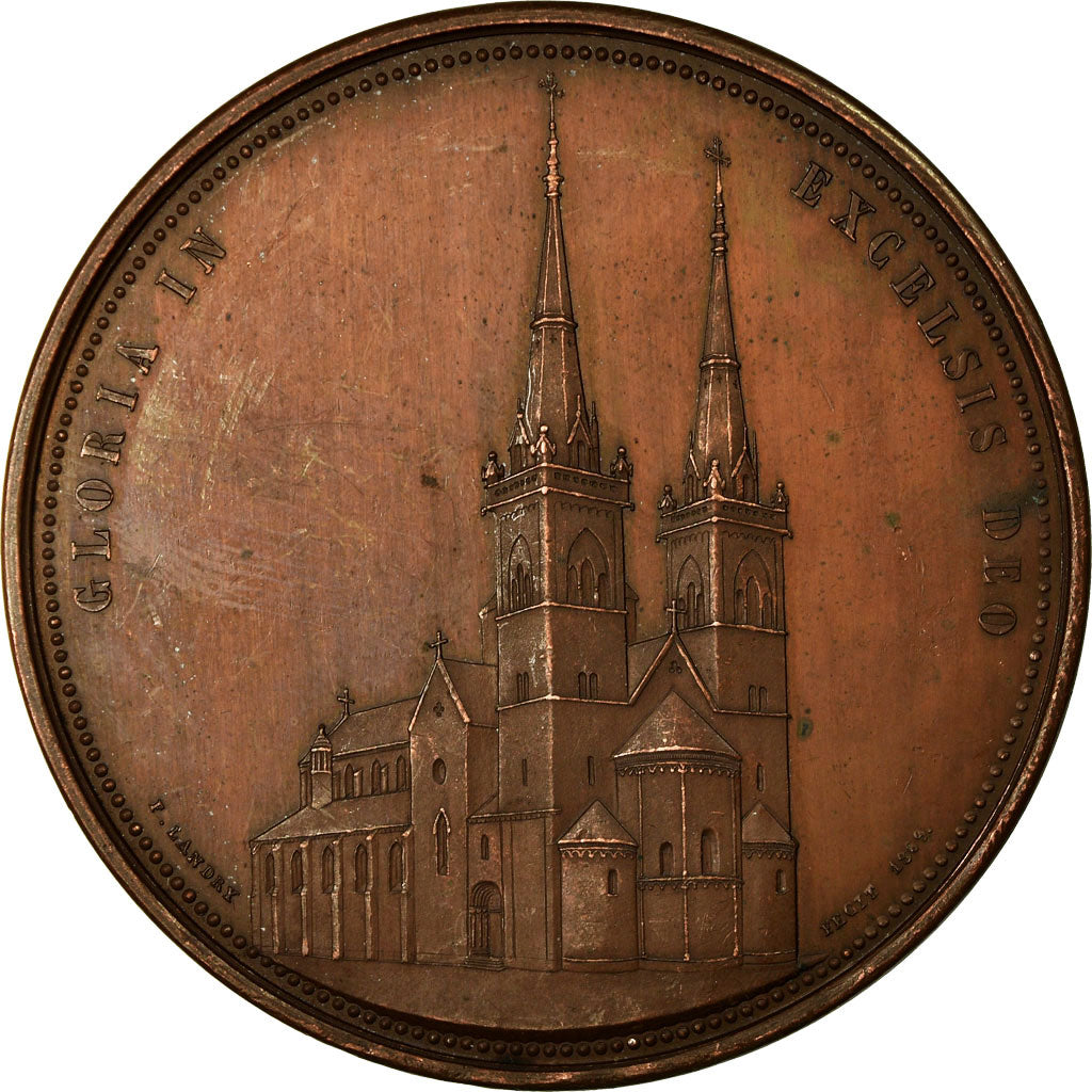 Switzerland, Medal, Restauration de la Collégiale de Neuchâtel, 1869, Landry