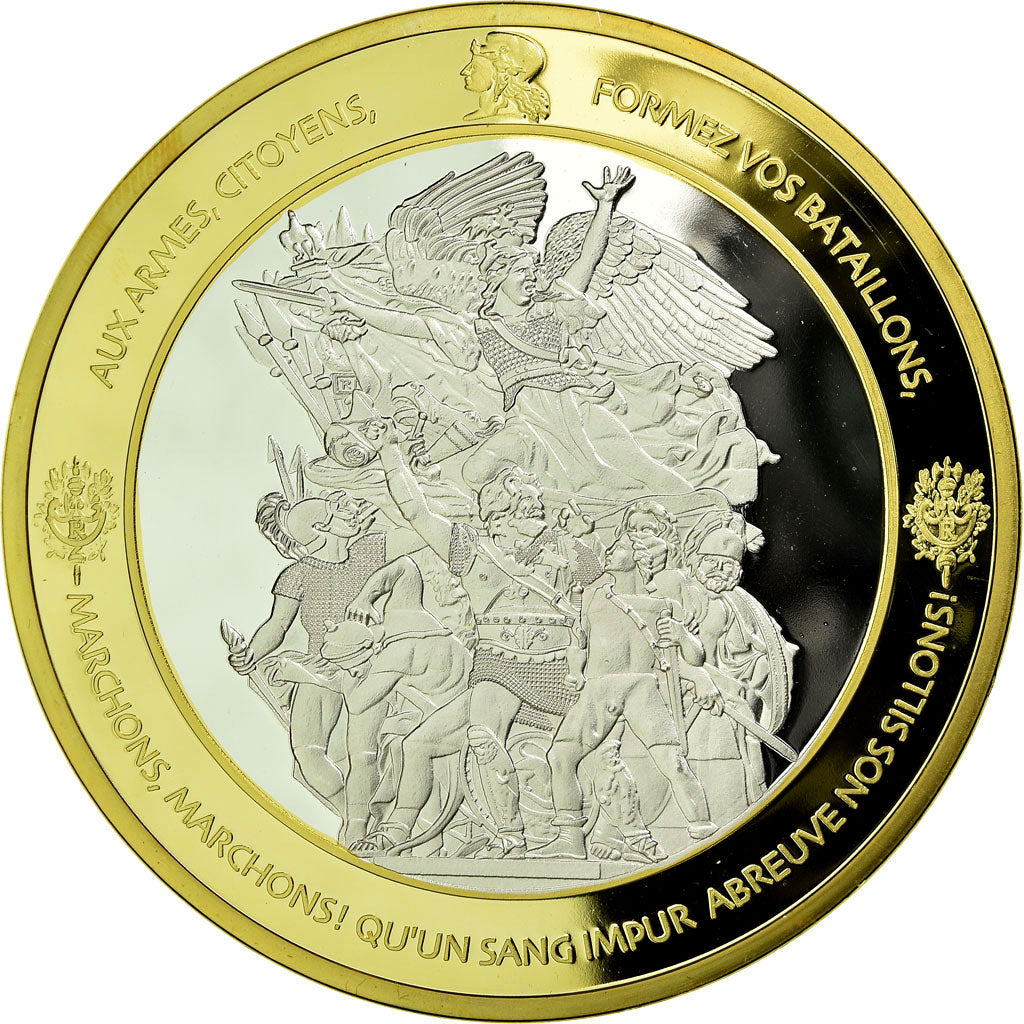 France, Medal, Les Piliers de la République, Démocratique, MS(65-70), Copper